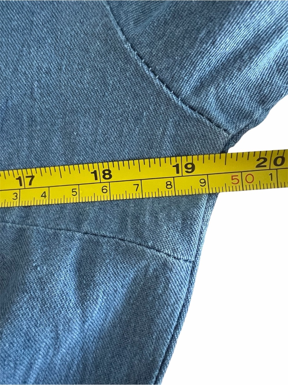 Helium London Blue Cotton Chambray Denim Jumpsuit Zip Front Drawstring Waist M - Picture 9 of 10